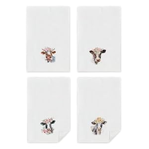 Flowers Highland Cow Kitchen Towels and Dishcloths Sets of 4, Farmhouse Cute Cow Print Dishcloth Watercolor Decorative Hand Tea Towel for Kitchen Home Cooking Baking Cleaning, 16×24 Inches Flowers Highland Cow Kitchen Towels and Dishcloths Sets of 4 Farmhouse Cute Cow Print Dishcloth Watercolor Decorative Hand Tea Towel for Kitchen Home Cooking Baking Cleaning 1624 Inches