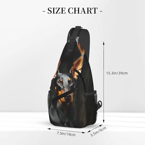 Mochila tipo sling crossbody negra para outdoor miniatura 2