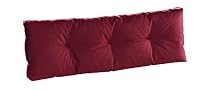 Traumnacht Outdoor Palettenauflage Rückenpolster, Palettenkissen für Palettenmöbel & Palettensofa, bequemes Polster mit Schaumstofffüllung, wettergeeignetes Gartenkissen, rot