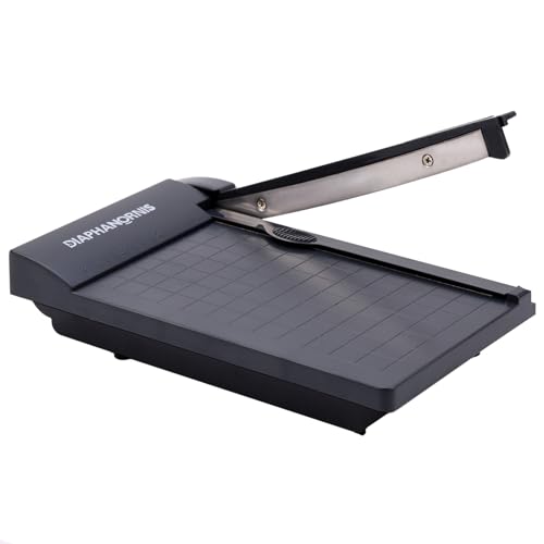 Mini Paper Trimmer,Guillotine Compact Paper Cutter, 1/4-Inch Grid for Precision Cutting, Straight Cuts Up to 3 Sheets, Perfect for Photos,Coupons,Card Making and Small Craft Projects (Grey)