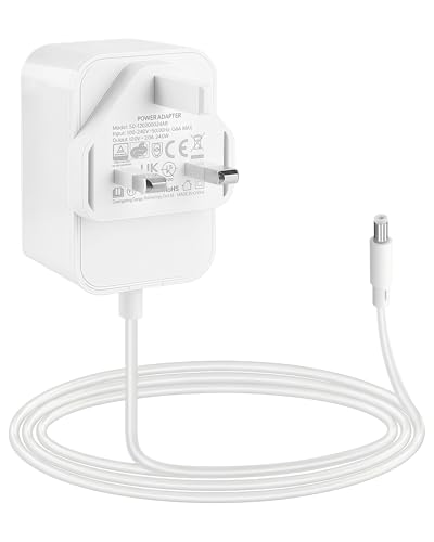 Funver UK Plug Power Adapter AC DC Charger Supply 100-240V for BT Openreach ONT EchoLife HG612 Fibre Modem Router Desk Lamp Atomizer Smart Home Devices (White (12V2A DC5.5 * 2.1mm))