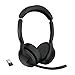 Jabra Evolve2 55 Micro-casque sans fil stéréo avec technologie Jabra Air Comfort, micros à réduction de bruit et ANC. Certifié MS Teams, fonctionne avec toutes les plateformes - Noir