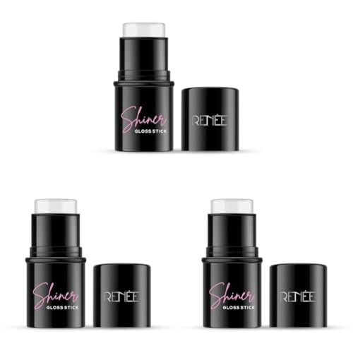 Image of RENEE Shiner Face Gloss Stick | Gives Instant Glossy Shine | Hydrates & Moisturizes | Non-Sticky | Lightweight Formula | Offers Soft Skin | Enriched with Vitamin E, Sunflower Seed & Coconut Oil | 5gm