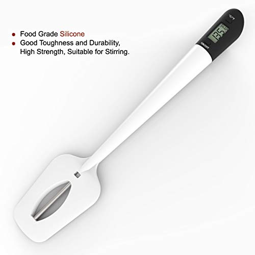 Efeng Digital Candy Thermometer SpatulaThermometer with Pot Clip & 9" Probe – Fast Instant Read Digital Food Thermometer for Candy Chocolate Jam Meat, BPA Free Silicon Frying