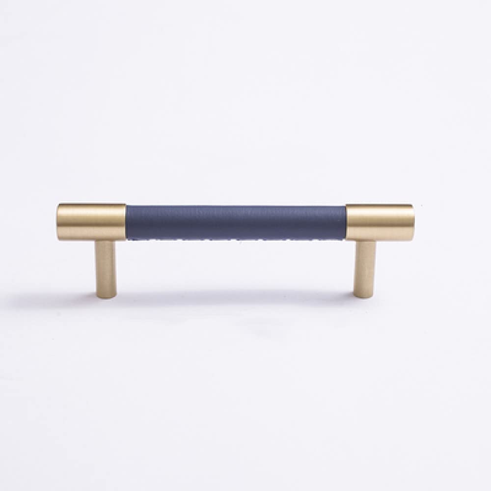 Poignées en cuir souple noir Youther 96mm pour meuble et commode