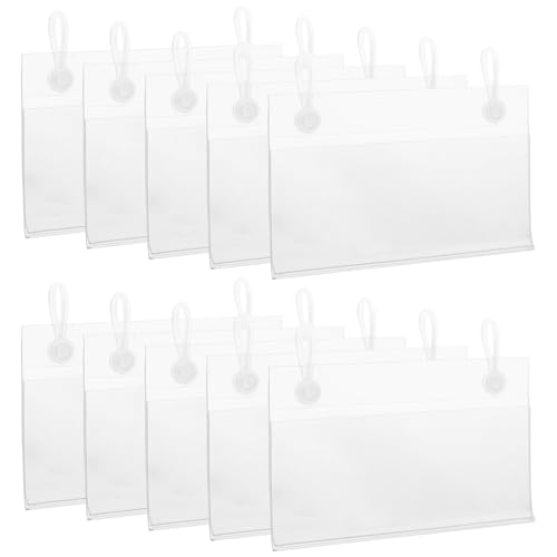 Porte-étiquettes de prix transparents PVC blanc 100x40 mm lot de 50 pièces pour rayonnage