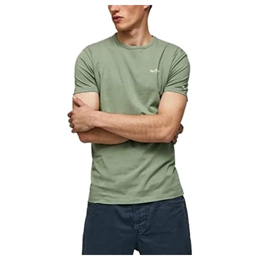 Pepe Jeans Original Basic 3 N Camisetas, Verde (Casting), M para Hombre