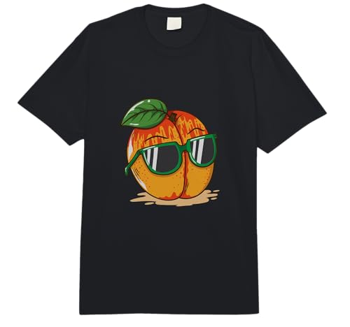 Peach (Apricot) with Sunglasses Fruit Comfort Colors Adult Heavyweight T-Shirt