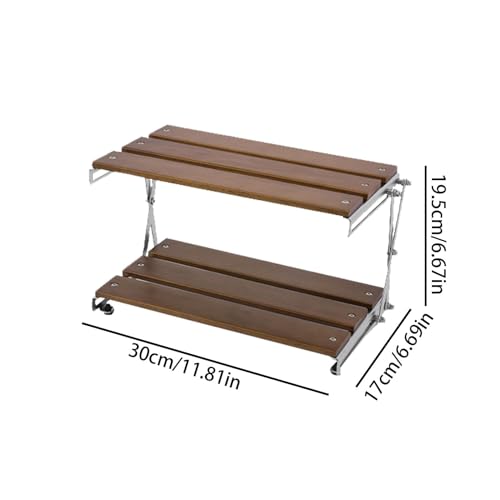 Étagère de camping stable et robuste avec 3 couches pliables