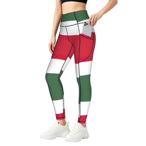 Leggings de Hungría con bolsillos mallas de compresión elástica con gestión climática