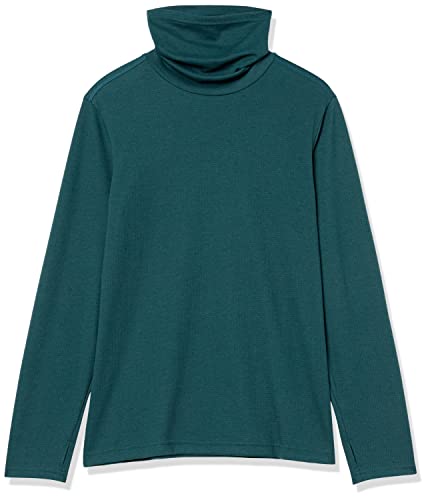 Amazon Essentials Men's Performance Soft Tech Roll Neck Long-Sleeve Shirt, Dark Green, Medium #TOP5