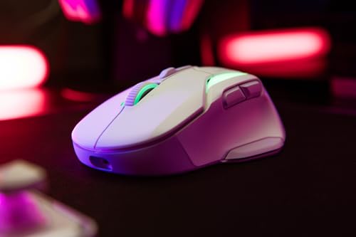 【Amazon.co.jp限定】TURTLE BEACH ゲーミングマウス Kone II Air ホワイト 多ボタン ワイヤレス 2.4G/Bluetooth 26K DPI 650IPS MMO/RTS向け マクロ機能 かぶせ持ち エルゴノミック【メーカー保証2年+代理店保証6ヶ月】