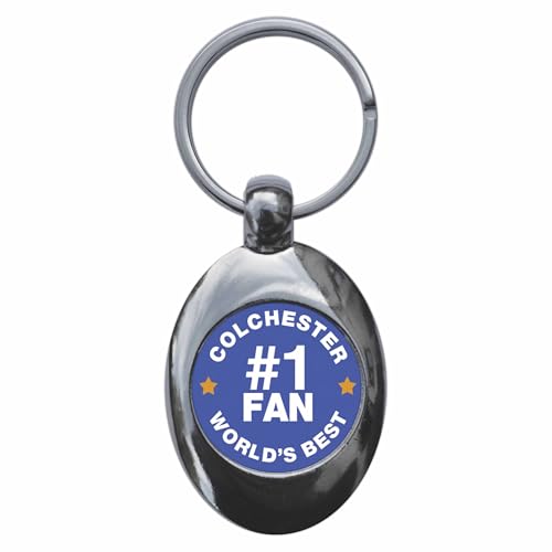 Image of Ozorath Colchester #1 Fan Keyring Keychain Key Ring Chain With Trolley Coin