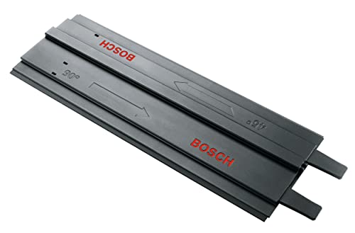 Bosch DIY 2x Führungsschiene aus Kunststoff mit Schraubzwingen (für PKS 55A/66A/66AF, 2x 350 mm, Zubehör Kreissägen), Schwarz, Metallisch