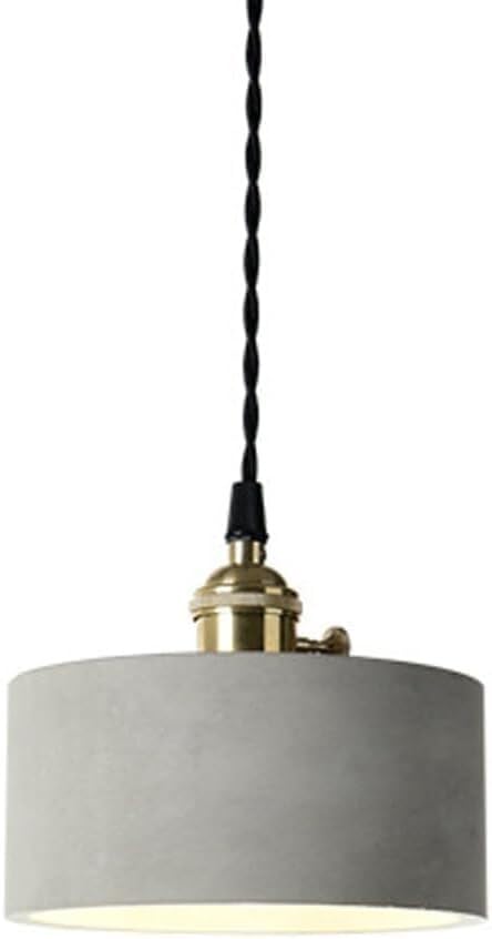 Candelabro de concreto retro industrial con interruptor rotativo negro