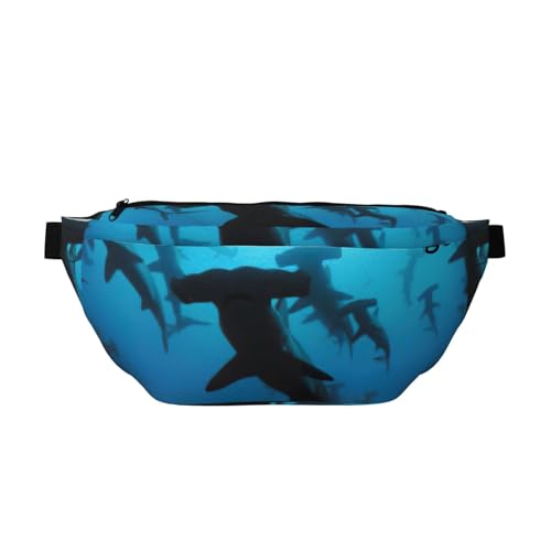 Sac banane de course anti rebond sangle réglable requins