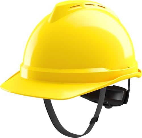 MSA V-Gard 500 Casque de chantier – Casque de protection non ventilé pour chantier et électricien – Casque robuste conforme à la norme DIN EN 397 pour...