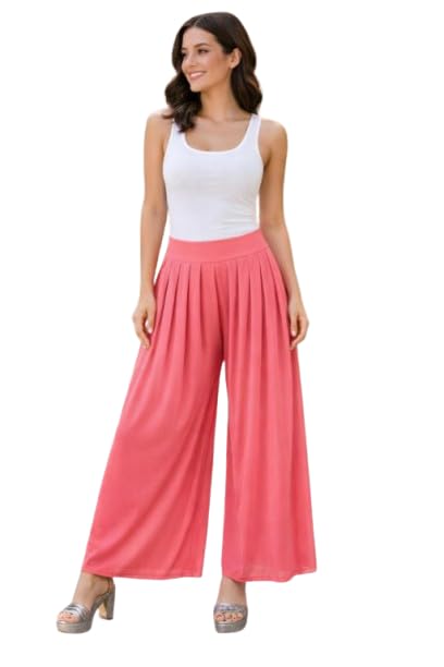 Trendy Women's Polyester Loose Fit Plated Flared Palazzo for Festival Pack of 1-image-29