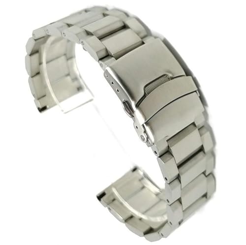 Bande de montre en acier inoxydable avec fermoir de sécurité métallique pour homme