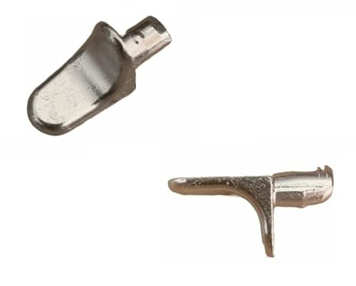 4 x Steel Shelf Supports Metal 5mm Plug in Stud PEGS PINS for Kitchen CABINETS, Bookcase, Shelving