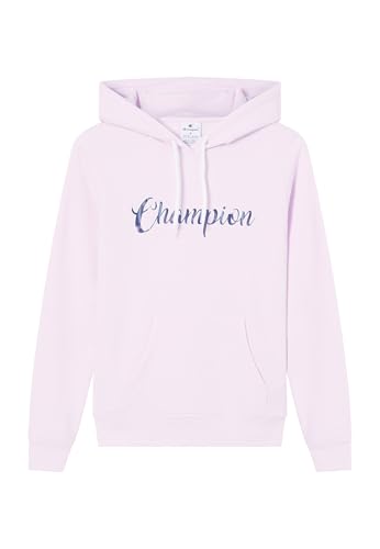 Sweat à capuche Champion Legacy de couleur rose taille L pour femme