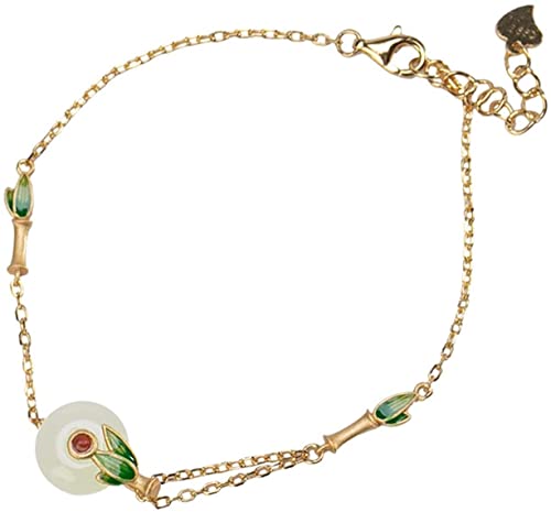 Incrustaciones de Hetian Jade en pendientes de plata S925 y pulsera nupcial