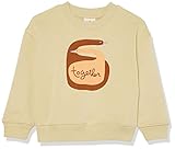 Amazon Aware Unisex Kids' French Terry Crew Neck Sweatshirt, Sand Swans, Medium