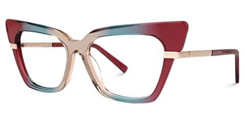 Vooglam Cat Eye Blue Light Blocking Glasses For Women Anti Uv Eyestrain Eyewear Mariana Gjga033445-05 #TOP12