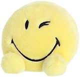 Aurora® Colorful SmileyWorld® Palm Pals™ Wink Stuffed Animal - Eye-Catching Designs - Whimsical Cuteness - Yellow 5 Inches