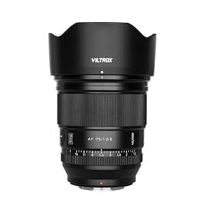 VILTROX 75mm f/1.2 F1.2 PRO E Lens APS-C Auto Focus Ultra Wide Angle Prime Lens Compatible with Sony E-Mount Mirrorless Cameras a7R a7RIII a7IV a7RV A1 ZV-E1 a6000 a6400 a6600 ZV-E10 FX30