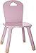 Sedia in legno per bambini - Decorazione con nuvole - Colore: ROSA
