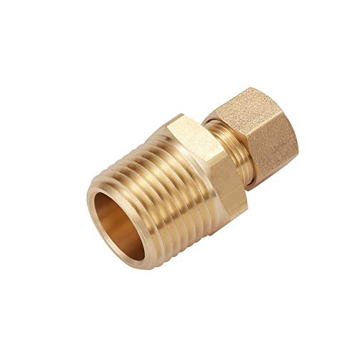 Litorange A116-38X12 3 Pack Metal Brass Compression Tube Pipe Fitting Connector, Straight Coupling Adapter thumb #1