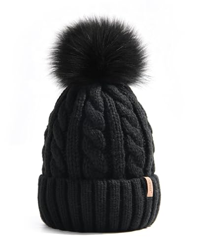 FURTALK Winter Beanie with Pom