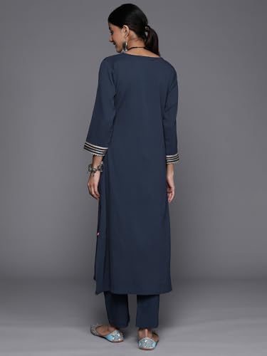 Image of Women's Crepe Embellished Straight Kurta | Ethnic Kurtas for Women | Straight Kurtas for Women