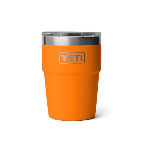 Image of YETI Rambler 16 oz Stackable Tumbler, Vacuum Insulated, Stainless Steel with MagSlider Lid, King Crab