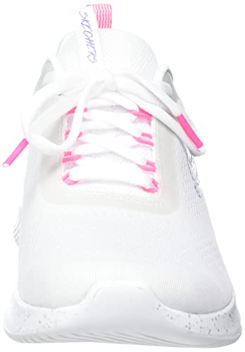 Skechers Skechers Women's Ultra Flex 3.0 New HorizonsSneaker, White Mesh Neon Pink Trim, 10 US
