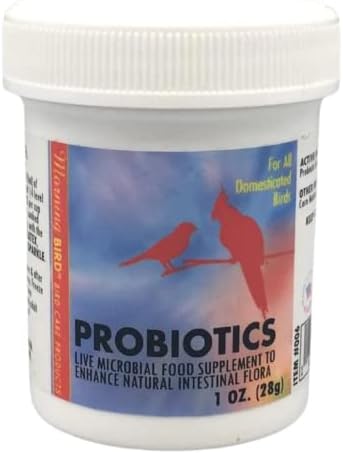 Morning Bird Probiotics, Live Microbial Food Supplement for Young and Adult Birds, Enhances The Natural Intestinal Microbe Balance, 1 oz