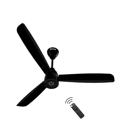 atomberg Renesa Enzel 1200mm BLDC Ceiling Fan with Remote Control | BEE 5 star Rated Energy Efficient Ceiling Fan | High Air Delivery with LED Indicators| 3 Year Warranty (Gloss Black)