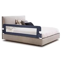 Bed Rail for Toddlers, Foldable Safety Baby Bed Guardrail with Safety Strap, Protable Swing Down Children Bedrail Guard for Twin Single Double Full Size King & Queen Bed Mattress (Gray)