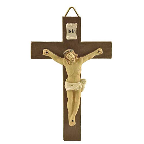 Resin Small Crucifix Wall Cross For Child's Room Decor Catholic Wall Crucifix For Children-3.9