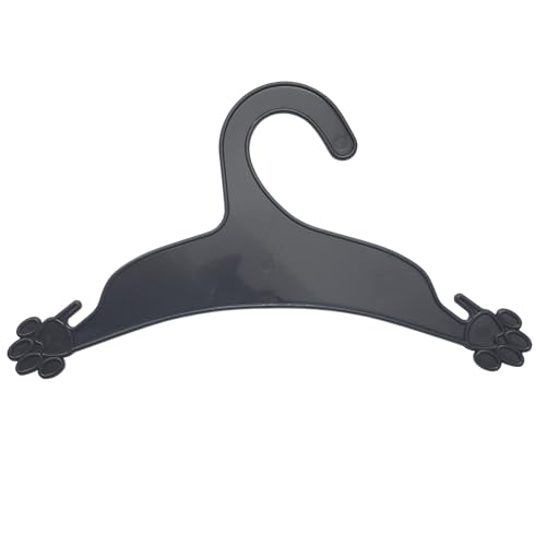 Auto-plaza 20x Black Plastic Pet Clothes Hangers, 5x7 inch & 6x7 inch Cute Dog Paw Print Shape, 2 Sizes: 23cm x 17cm & 18cm x 15cm, 10 Hangers Each, Suitable for Pets & Baby Clothes - Thumbnail 5