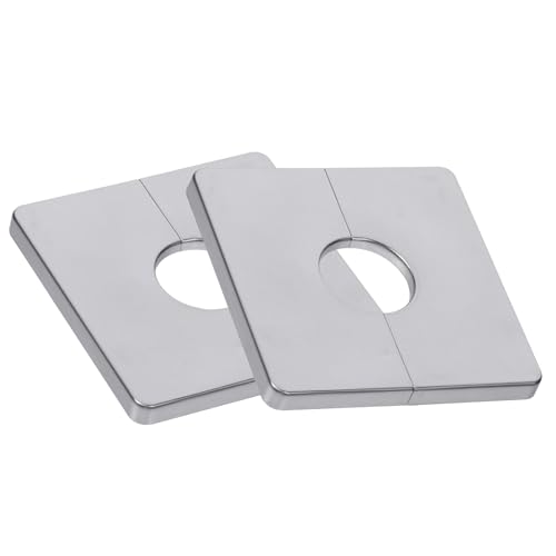 2PCS Square Shaped Wall Flange Covers White