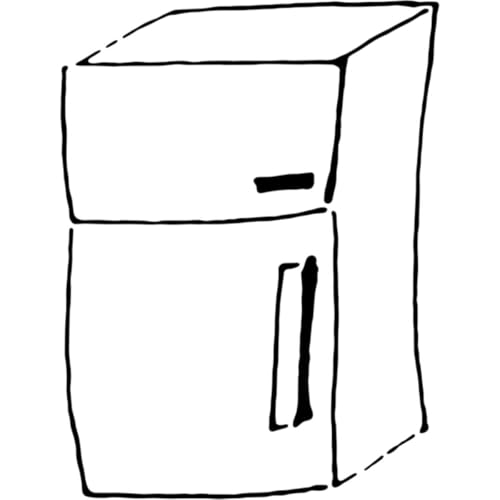 Azeeda 'Kühlschrank mit Gefrierfach' Schablone/Vorlage (WS00048972)