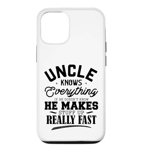 Funny Uncle Knows Everything Make Stuff Up Fast �X�}�z�P�[�X iPhone 12/12 Pro �p