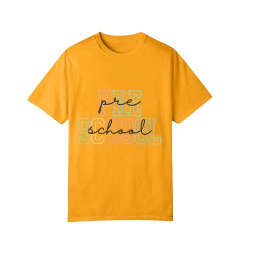 Toddler Kids Back to School Shirt Youth Boys Girls First Day of Preschool Tshirts Children Cute (a-Yellow, 2-3 Years)3