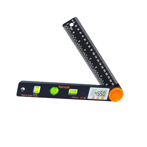 HOMSFOU 4 1 角度定規 レベル定規 直角定規 木工ベベルゲージ 木工分度器 ベベル分度器 組み合わせ正方形 両面定規 角度デジタル分度器 アングルファインダーツール 木工定規 Abs