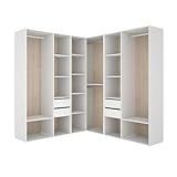 DEKIT Grupo RIMOBEL-Conjunto Armario-VESTIDOR Rincon con Trasera Reversible