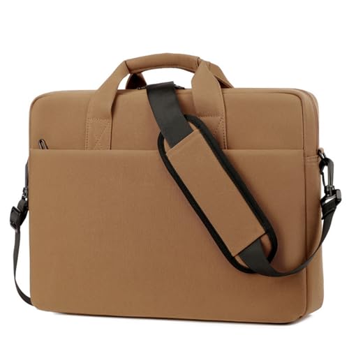 Sac d'ordinateur portable nylon marron petit format porte-documents bandoulière bureau