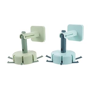 Amosfun 2個 360 つなぐ kitchen コーヒービーカー キッチン用品ハンガーウォール 回転可能な壁掛けハンガー シーツハンガー ウォールフック 粘着フック PPプラスチック