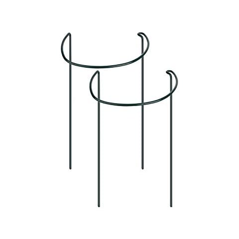 LouisaYork Garden Border Plant Support,2Pcs Tall Plant Supports Plant Support Garden Stakes Garden Hoop Semicircular for Peonies, Hydrangea, Roses size 30x50cm Cover
